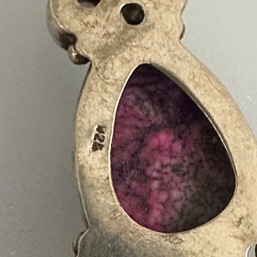 Elegant 925 sterling silver amethyst Garnet Russia stone Color Pendant - Picture 6 of 8